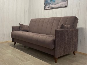 Диван Престиж-3 НПБ, велюр Sensey Dusty plum в Дегтярске - degtyarsk.magazin-mebel74.ru | фото