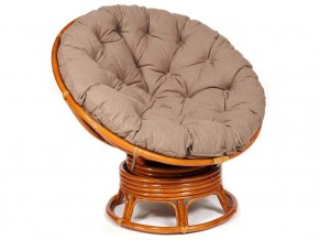 Кресло-качалка Papasan w 23/01 B с подушкой Cognac, экошерсть Коричневый в Дегтярске - degtyarsk.magazin-mebel74.ru | фото