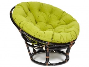 Кресло Papasan 23/01 W с подушкой Antique brown, флок Олива в Дегтярске - degtyarsk.magazin-mebel74.ru | фото