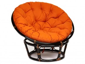 Кресло Papasan 23/01 W с подушкой Antique brown, ткань Оранжевый в Дегтярске - degtyarsk.magazin-mebel74.ru | фото