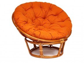 Кресло Papasan 23/01 W с подушкой Cognac, ткань Оранжевый в Дегтярске - degtyarsk.magazin-mebel74.ru | фото