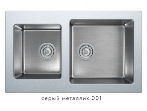 Мойка комбинированная Tolero twist TTS-840 Серый металлик 001 в Дегтярске - degtyarsk.magazin-mebel74.ru | фото