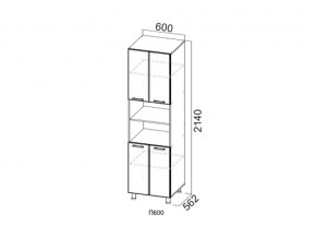 П600/2140 Пенал 600/2140 в Дегтярске - degtyarsk.magazin-mebel74.ru | фото