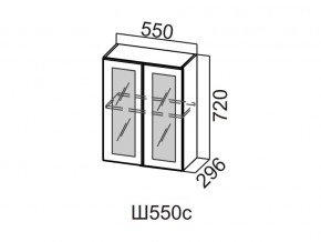 Ш550с/720 Шкаф навесной 550/720 (со стеклом) в Дегтярске - degtyarsk.magazin-mebel74.ru | фото