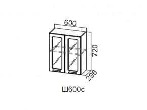 Ш600с/720 Шкаф навесной 600/720 (со стеклом) в Дегтярске - degtyarsk.magazin-mebel74.ru | фото