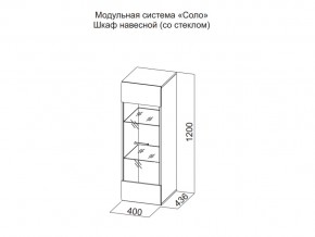 Шкаф навесной (со стеклом) в Дегтярске - degtyarsk.magazin-mebel74.ru | фото